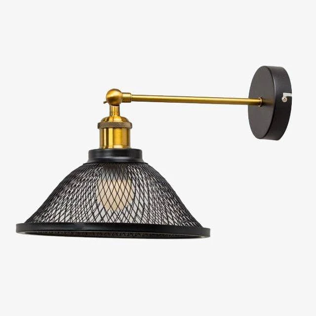 Applique Murale Design à LED Avec Abat-jour Cage En Métal Noir Rétro 3 Applique Murale Design à LED Avec Abat-jour Cage En Métal Noir Rétro