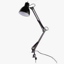Lampe De Bureau LED à Pince à Bras Articulé Noir