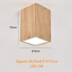 Spot Scandinave LED Circulaire En Bois Rogely 20 Spot Scandinave LED Circulaire En Bois Rogely -Lumeers Boutique 3W Wooden LED Ceiling Lamp Nordic Surface Mounted Indoor Aisle Bedroom Downlight Living Room Stair Cafe.jpg 640x640 57ebc85f 532f 4d40 abfc 9d45c100b723