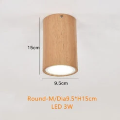 Spot Scandinave LED Circulaire En Bois Rogely 19 Spot Scandinave LED Circulaire En Bois Rogely -Lumeers Boutique 3W Wooden LED Ceiling Lamp Nordic Surface Mounted Indoor Aisle Bedroom Downlight Living Room Stair Cafe.jpg 640x640 844fdfca b3f4 4600 a94f 277d8b4190ff