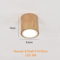 Spot Scandinave LED Circulaire En Bois Rogely 17 Spot Scandinave LED Circulaire En Bois Rogely -Lumeers Boutique 3W Wooden LED Ceiling Lamp Nordic Surface Mounted Indoor Aisle Bedroom Downlight Living Room Stair Cafe.jpg 640x640 d80e5aa3 5b05 45c5 9fb0 fcca1da543b5