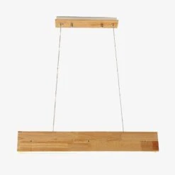 Suspension Moderne LED Rectangle En Bois Scandinave