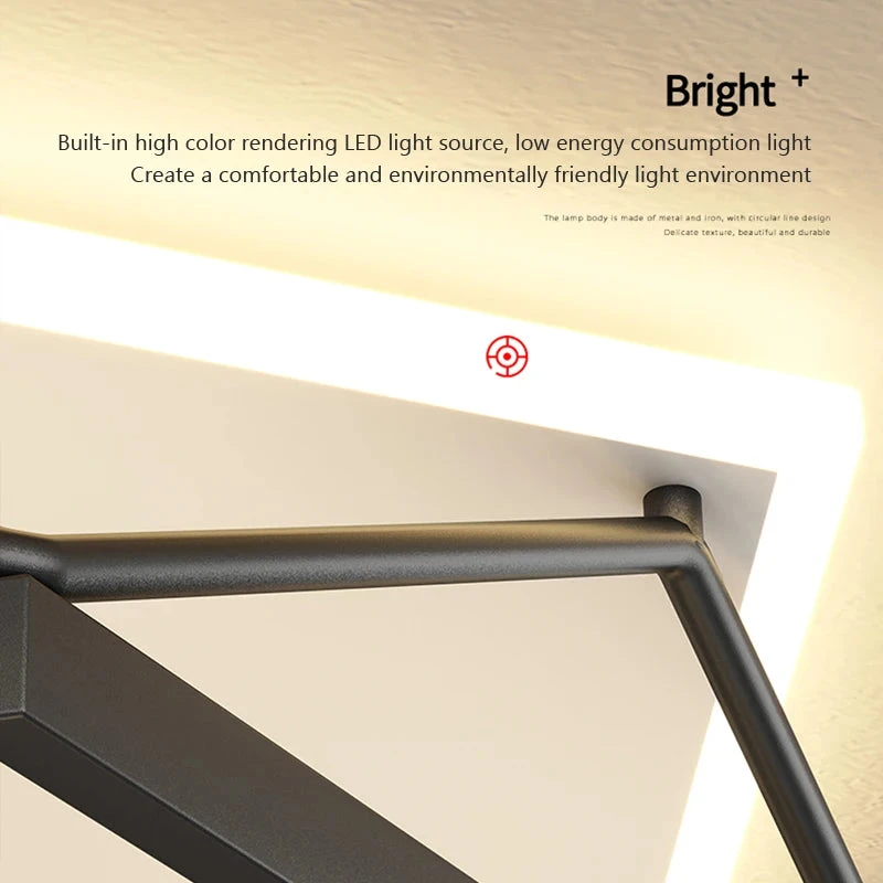 Lustre Led Carré Design Moderne Pour éclairage Intérieur Minimaliste 7 Lustre Led Carré Design Moderne Pour éclairage Intérieur Minimaliste – Image 5