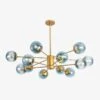 Lustre Design LED En Métal Doré Avec Boules En Verre Coloré Loft -Lumeers Boutique AAA 7730a9f3 86bf 43f8 b48e acd9d1413dbb