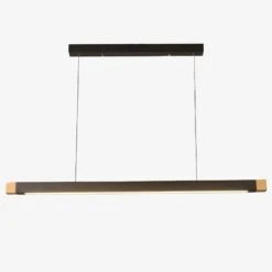 Suspension Design à LED Allongé En Métal Noir Light