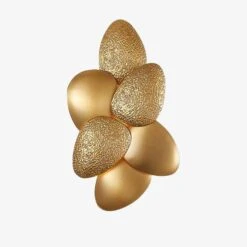 Applique Murale Design Galets Dorés Luxury