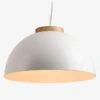 Suspension Demi Boule Blanche En Métal Et Base En Bois -Lumeers Boutique A b12b61a8 3ddc 41f6 8d4d 8eff0fb3779a