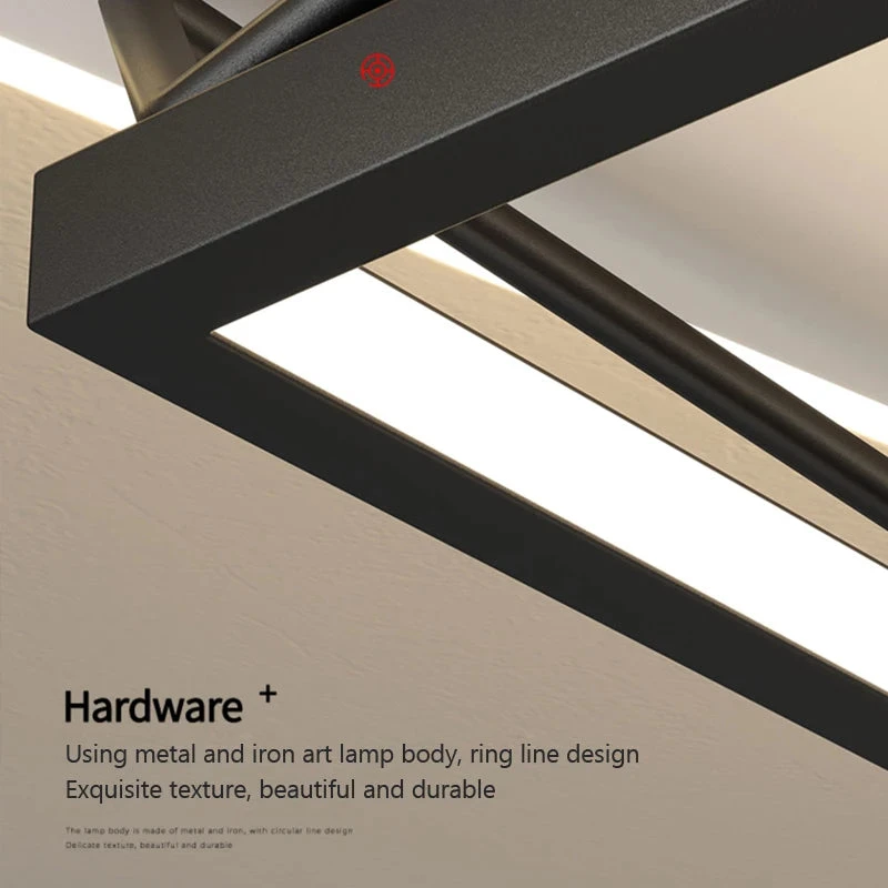 Lustre Led Carré Design Moderne Pour éclairage Intérieur Minimaliste 8 Lustre Led Carré Design Moderne Pour éclairage Intérieur Minimaliste – Image 6