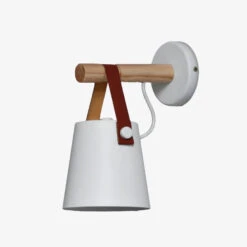 Applique Murale LED En Bois Avec Abat-jour Suspendu -Lumeers Boutique AppliquemuraleLEDenboisavecabat joursuspendublc