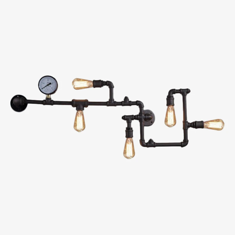 Applique Murale Industrielle Composée De Tuyaux Amparo 3 Applique Murale Industrielle Composée De Tuyaux Amparo