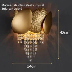 Applique Murale Moderne LED Avec Goutes En Cristal Vega -Lumeers Boutique AppliquemuralemoderneLEDavecgoutesencristalVega