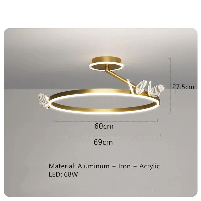(80j - 10juin) Plafonnier Moderne LED Avec Petits Papillons En Verre Mikela 3 (80j - 10juin) Plafonnier Moderne LED Avec Petits Papillons En Verre Mikela