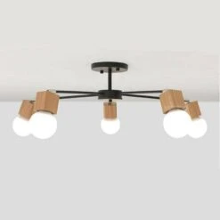 Plafonnier LED En Bois Et Métal à Une Ou Plusieurs Lampes 17 Plafonnier LED En Bois Et Métal à Une Ou Plusieurs Lampes -Lumeers Boutique C 2d97c625 57d7 4118 9558 016dcccb4536