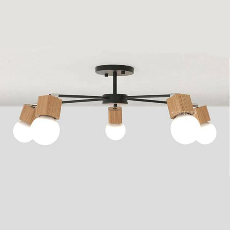 Plafonnier LED En Bois Et Métal à Une Ou Plusieurs Lampes 10 Plafonnier LED En Bois Et Métal à Une Ou Plusieurs Lampes – Image 8