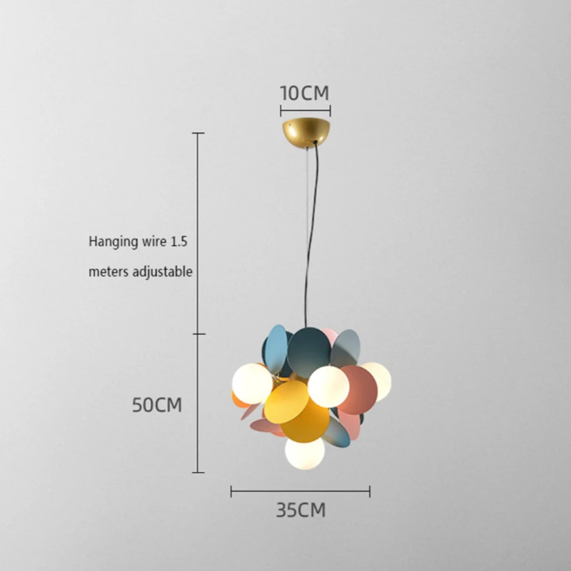 Lustre Moderne Avec Lampes Rondes Colorées Kebya 9 Lustre Moderne Avec Lampes Rondes Colorées Kebya – Image 7