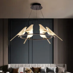 Lustre Design LED Luxury En Forme D'oiseaux Dorés Pie 15 Lustre Design LED Luxury En Forme D'oiseaux Dorés Pie -Lumeers Boutique H014c70ff65d94708a7bfa325564b2edfi