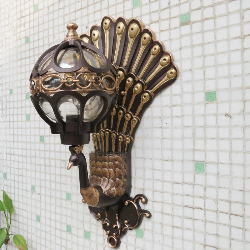 Applique Murale Style Européen Rétro Paon Led Hôtel Art Balcon Villa Porte Lumière Adapté à L'éclairage Intérieur/extérieur 5 Applique Murale Style Européen Rétro Paon Led Hôtel Art Balcon Villa Porte Lumière Adapté à L'éclairage Intérieur/extérieur – Image 3