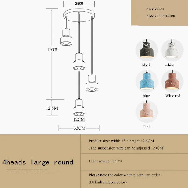 Suspension Moderne En Terrazzo Design Nordique Plusieurs Couleurs Led 21 Suspension Moderne En Terrazzo Design Nordique Plusieurs Couleurs Led – Image 19