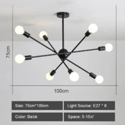 Plafond Moderne à LEDs Lustre Lumière Salon Chambre Industrielle Spoutnik Lustres Suspension Lampe Créative éclairage Maison Décor 28 Plafond Moderne à LEDs Lustre Lumière Salon Chambre Industrielle Spoutnik Lustres Suspension Lampe Créative éclairage Maison Décor -Lumeers Boutique H06a9d78850c1458ba0d0cb5987a7895e1