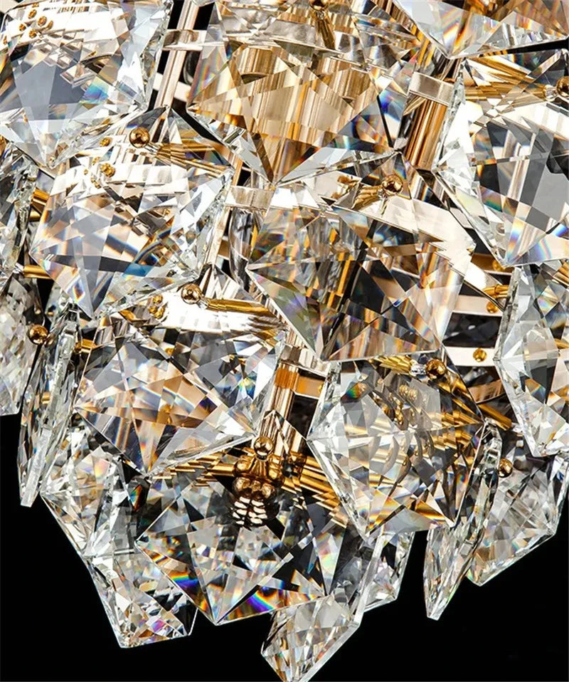 Lustre Suspendu à Led En Métal Doré Moderne Et élégant Pour éclairage Intérieur 8 Lustre Suspendu à Led En Métal Doré Moderne Et élégant Pour éclairage Intérieur – Image 6