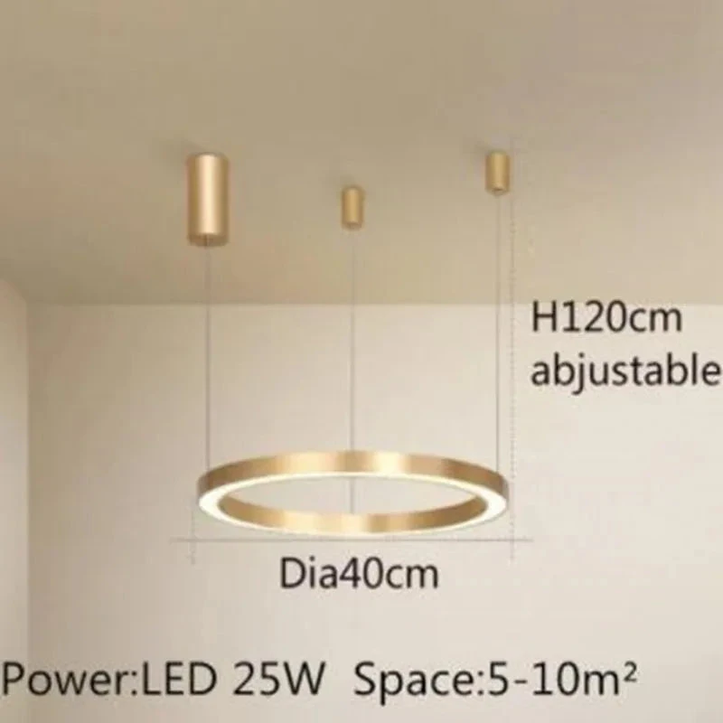 Plafonnier Led Moderne Avec Anneau Doré Brossé 12 Plafonnier Led Moderne Avec Anneau Doré Brossé – Image 10