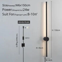 Simple Avec Prise Applique Murale LED Moderne Lumières Salon étude Chambre Chevet Couloir Allée Salon Cuisine Lampe éclairage Intérieur -Lumeers Boutique H204c5790fb154c22a2c57ba97cd32776m