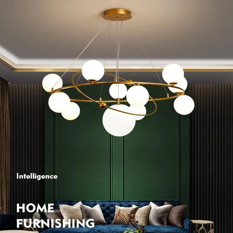 Suspension LED Nordique Lustre En Verre Décoratif Pour Intérieur 5 Suspension LED Nordique Lustre En Verre Décoratif Pour Intérieur – Image 3