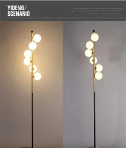 (16mai) Lampadaire Moderne LED Barre Dorée Avec Globes En Verre Inti -Lumeers Boutique H2a1ac9ed983d4a079a9f812562017825P