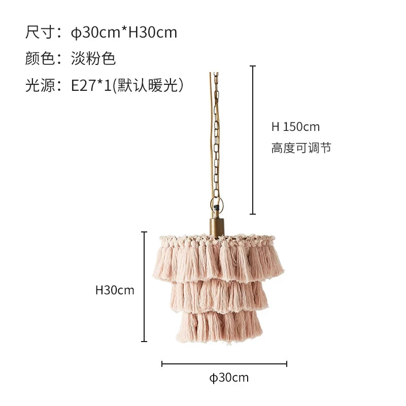 Suspension Moderne En Coton Avec Pampilles Design Nordique Artistique 20 Suspension Moderne En Coton Avec Pampilles Design Nordique Artistique – Image 18