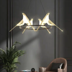 Lustre Design LED Luxury En Forme D'oiseaux Dorés Pie 13 Lustre Design LED Luxury En Forme D'oiseaux Dorés Pie -Lumeers Boutique H32973f05524746f2ab5d45809c2d7cc7T