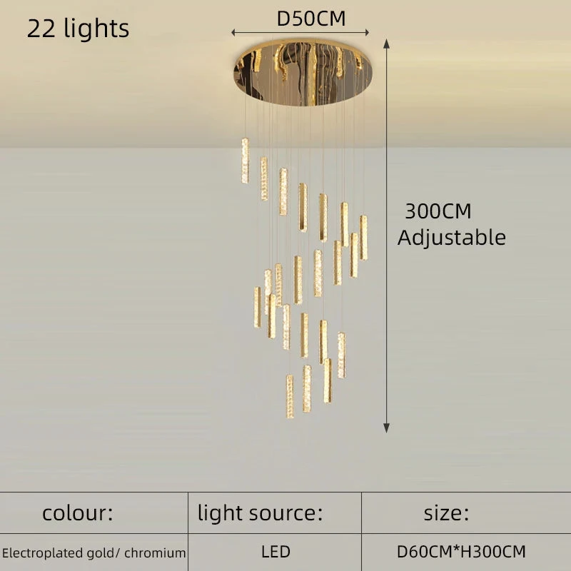 Lustre En Cristal Led Doré Pour éclairage Intérieur élégant Et Raffiné 18 Lustre En Cristal Led Doré Pour éclairage Intérieur élégant Et Raffiné – Image 16