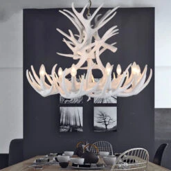 Lustre Rustique En Bois De Cerf Pour Décoration Industrielle -Lumeers Boutique H3612645ec97546b7afbd7399192d6642u