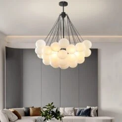 Lustre Design Avec Multiples Boules En Verre Triz -Lumeers Boutique H373d0c9a8b034fb6b7cdd055f1133560h