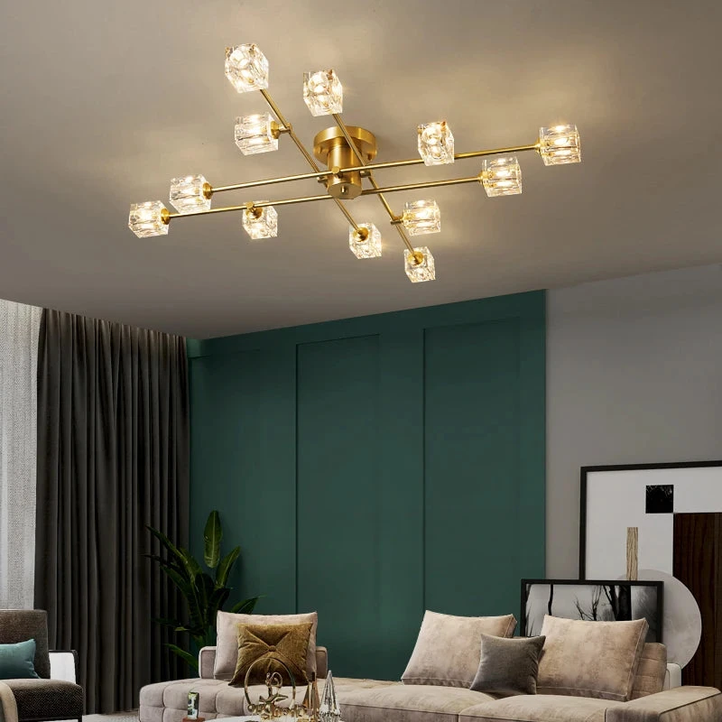 Plafonnier En Cuivre Moderne Design Nordique Cristal Luxe 5 Plafonnier En Cuivre Moderne Design Nordique Cristal Luxe â Image 3