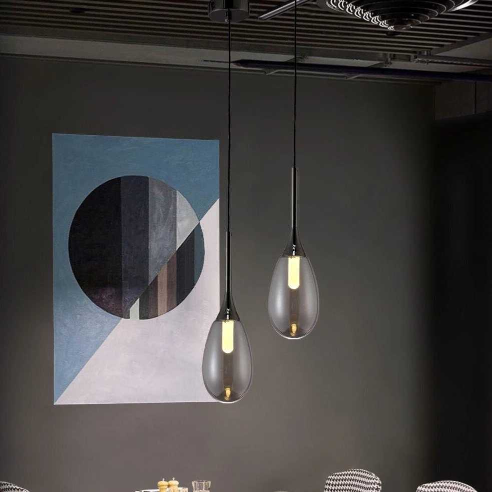 Suspension Moderne LED En Verre Fumé Saeli 6 Suspension Moderne LED En Verre Fumé Saeli – Image 4