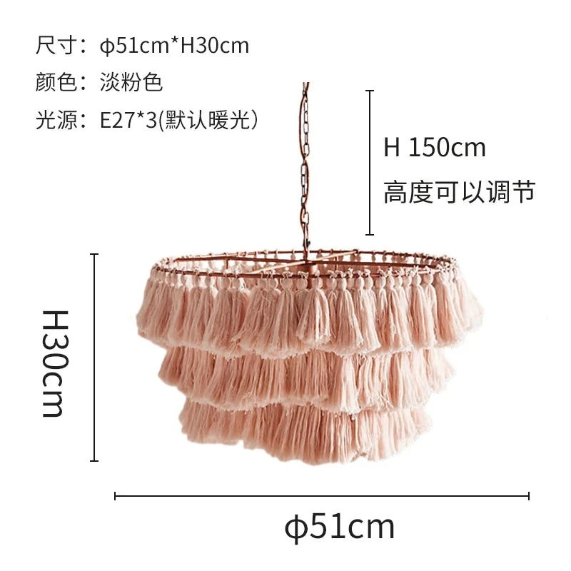 Suspension Moderne En Coton Avec Pampilles Design Nordique Artistique 14 Suspension Moderne En Coton Avec Pampilles Design Nordique Artistique – Image 12