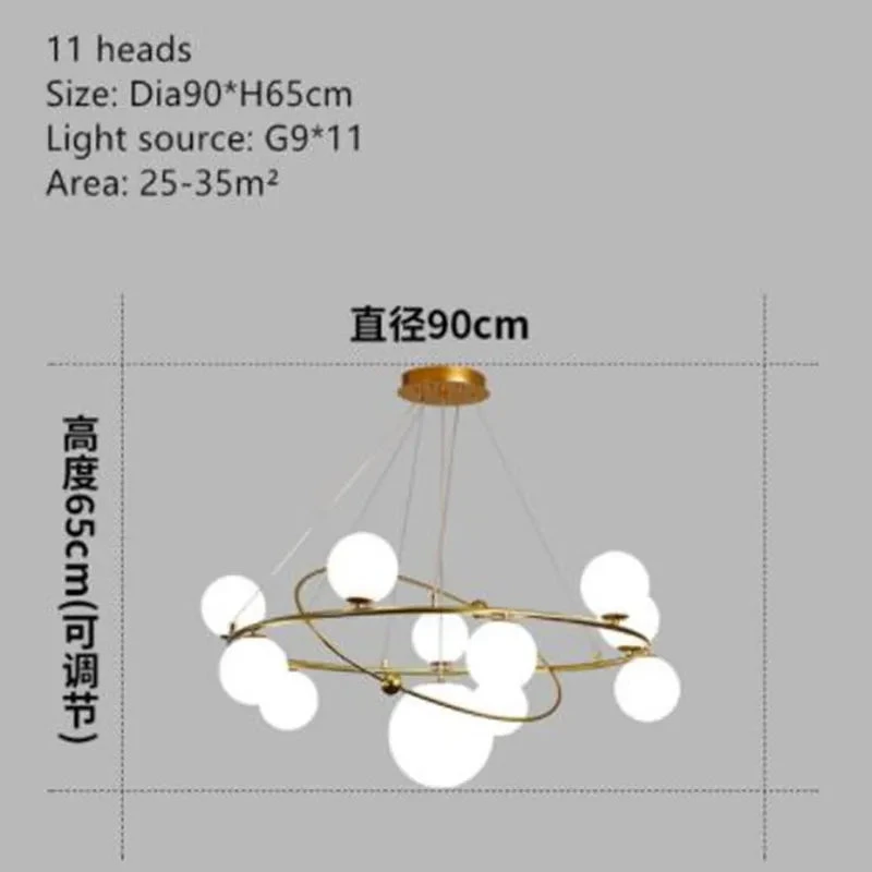 Suspension LED Nordique Lustre En Verre Décoratif Pour Intérieur 9 Suspension LED Nordique Lustre En Verre Décoratif Pour Intérieur – Image 7