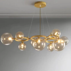 Lustre Moderne En Verre Transparent Avec Cordon Métallique Réglable -Lumeers Boutique H4e503a835ee64e769dddfe4d5ad2e2531