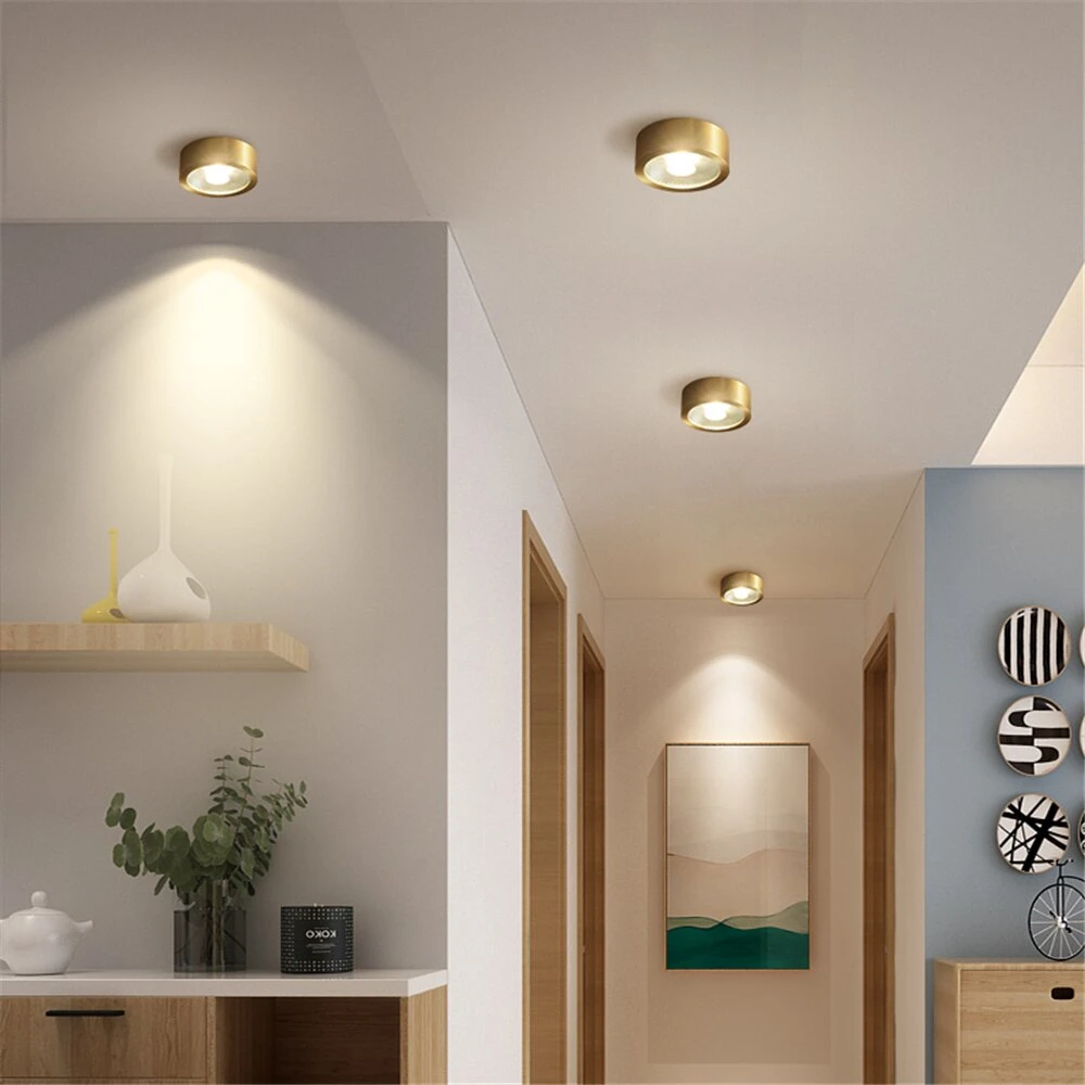 Spot Moderne LED Cylindrique En Métal Doré Tarm 4 Spot Moderne LED Cylindrique En Métal Doré Tarm – Image 2