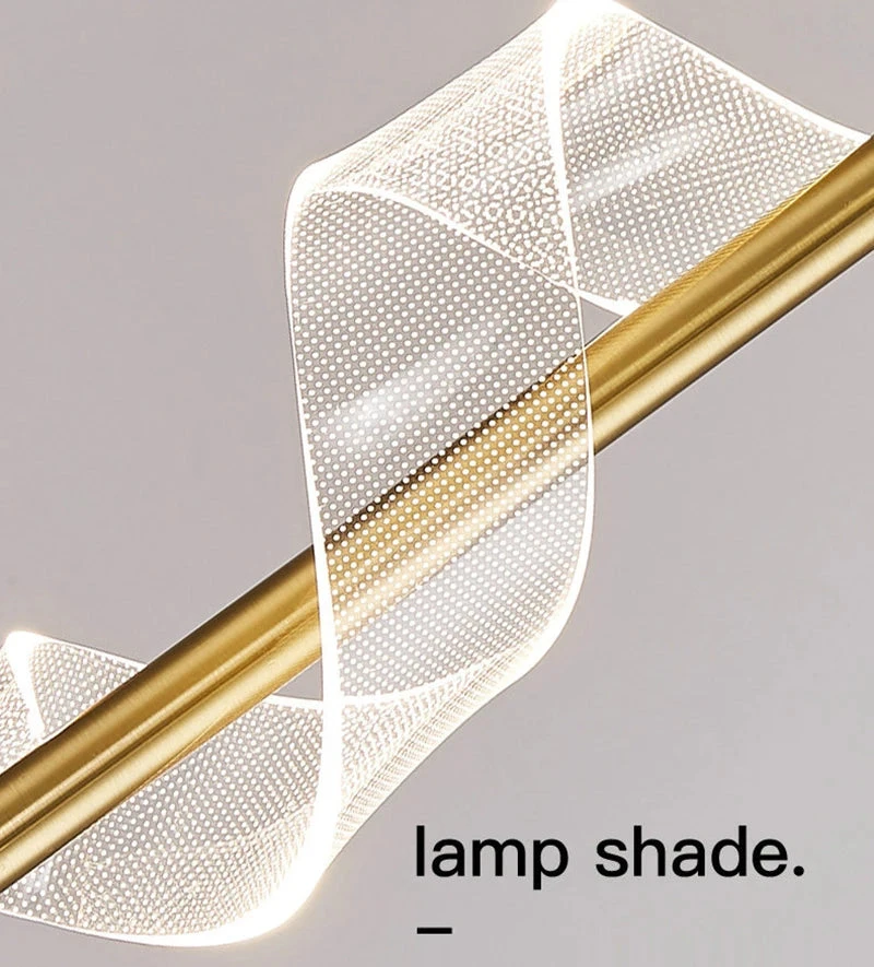 Suspension En Spirale De Luxe Moderne Avec Abat-jour En Acrylique 7 Suspension En Spirale De Luxe Moderne Avec Abat-jour En Acrylique – Image 5