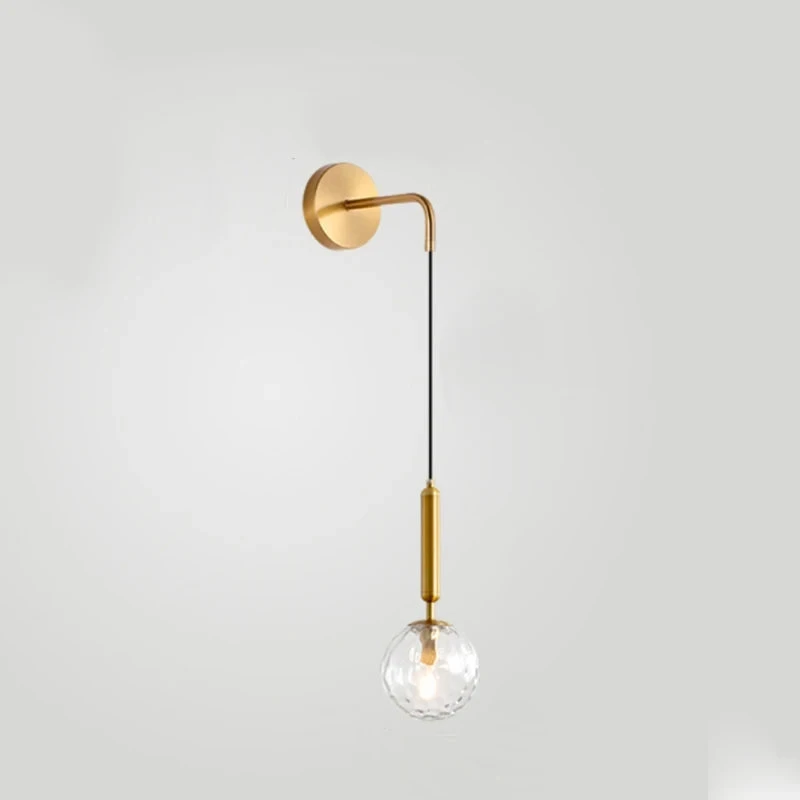 Applique Murale Modernes Boule Verre Nordique Laiton/noir. 9 Applique Murale Modernes Boule Verre Nordique Laiton/noir. – Image 7