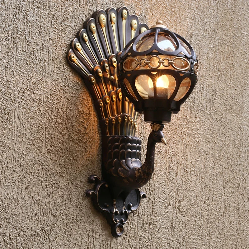 Applique Murale Style Européen Rétro Paon Led Hôtel Art Balcon Villa Porte Lumière Adapté à L'éclairage Intérieur/extérieur 3 Applique Murale Style Européen Rétro Paon Led Hôtel Art Balcon Villa Porte Lumière Adapté à L'éclairage Intérieur/extérieur