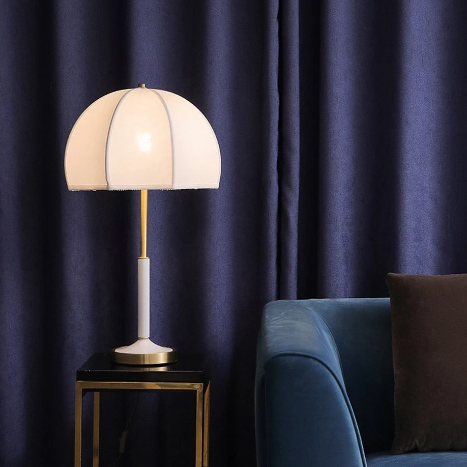 Lampe à Poser Rétro LED Abat-jour Rond American 4 Lampe à Poser Rétro LED Abat-jour Rond American – Image 2