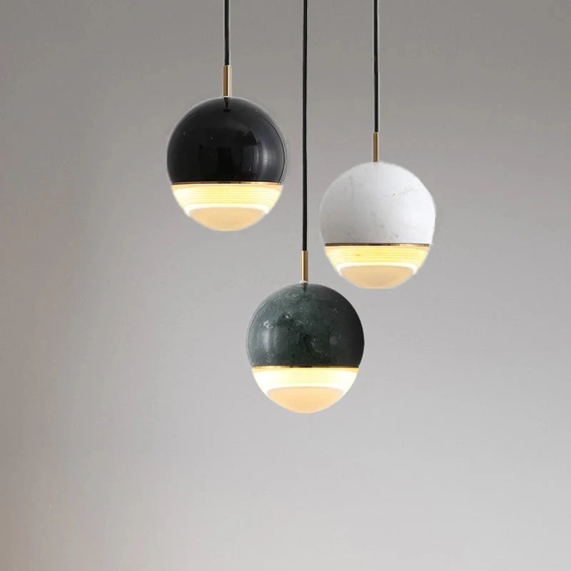 Suspension En Marbre à Led Style Nordique Pour Espaces Modernes 4 Suspension En Marbre à Led Style Nordique Pour Espaces Modernes – Image 2