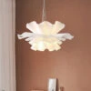 Lustre à Fleurs Blanches Design Nordique Suspension Pour Chambre Salon Bar Lampe à Manger Chambre D'enfants Suspension Danoise