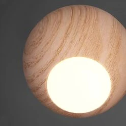 Suspension Design Avec Abat-jour En Bois Arrondi Ornez -Lumeers Boutique H818a6884b9e1445a803d75eef98227b5k