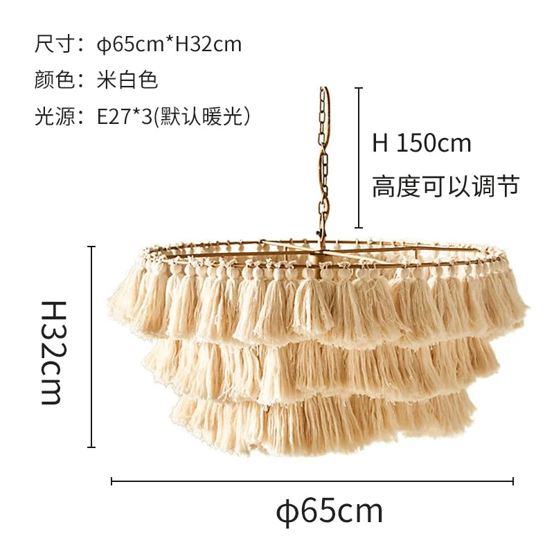 Suspension Moderne En Coton Avec Pampilles Design Nordique Artistique 15 Suspension Moderne En Coton Avec Pampilles Design Nordique Artistique – Image 13