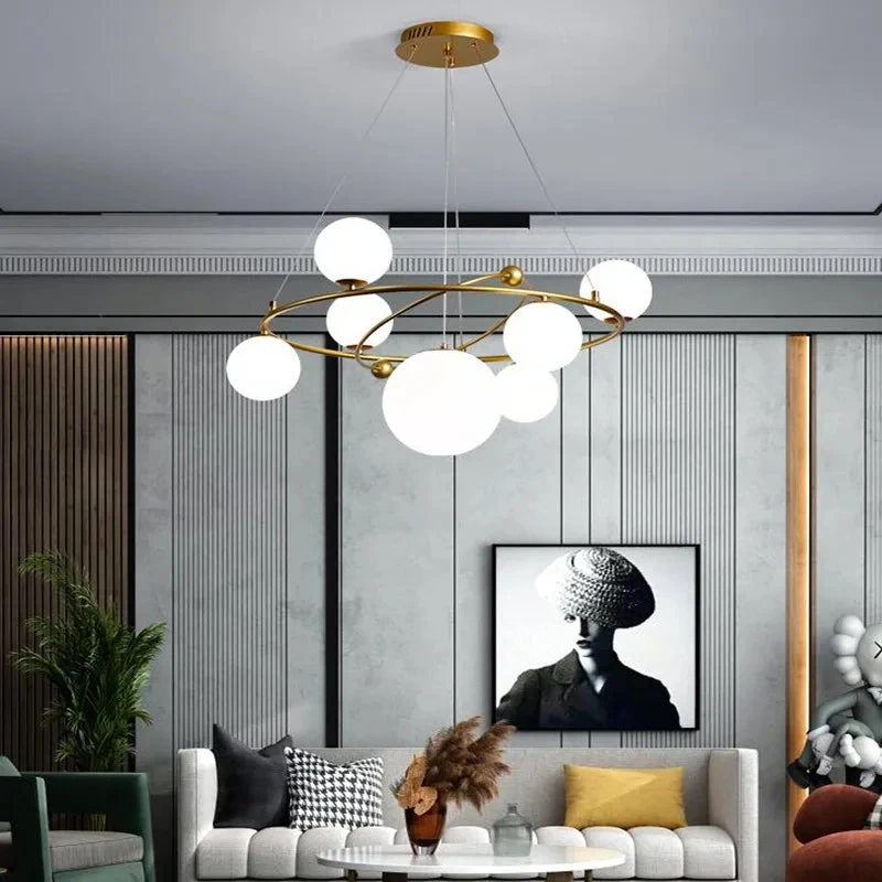 Suspension LED Nordique Lustre En Verre Décoratif Pour Intérieur 8 Suspension LED Nordique Lustre En Verre Décoratif Pour Intérieur – Image 6