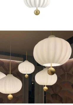 (15mai) Suspension Moderne LED Style Chinois Forme Sphérique Shoutao