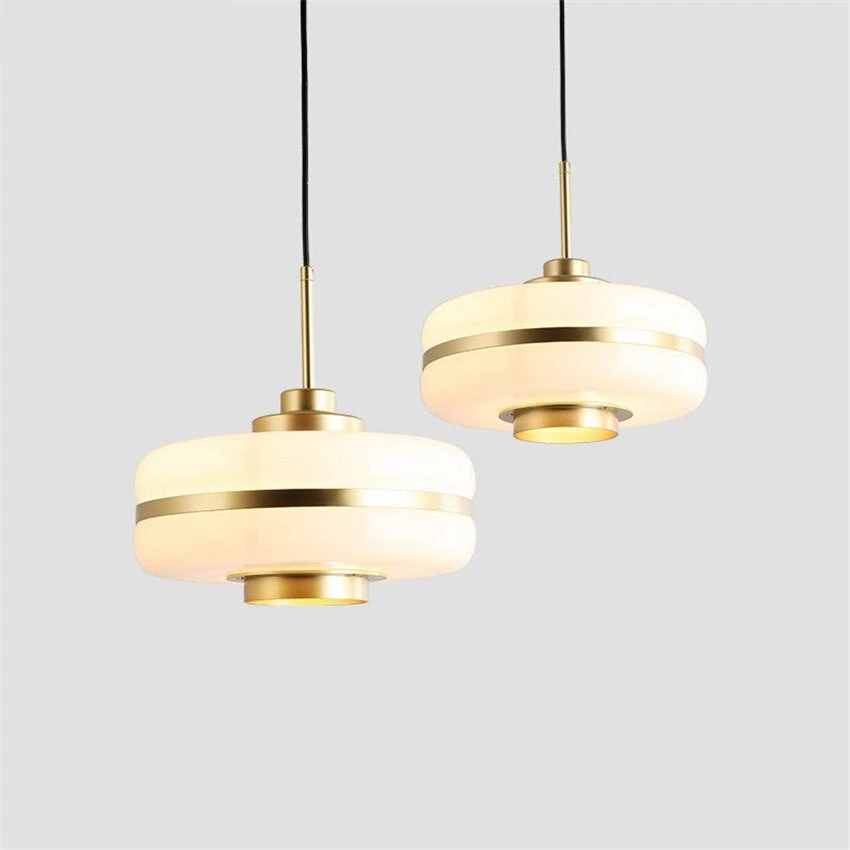 Suspension Moderne LED Opale Blanche Et Doré Rinna 6 Suspension Moderne LED Opale Blanche Et Doré Rinna – Image 4
